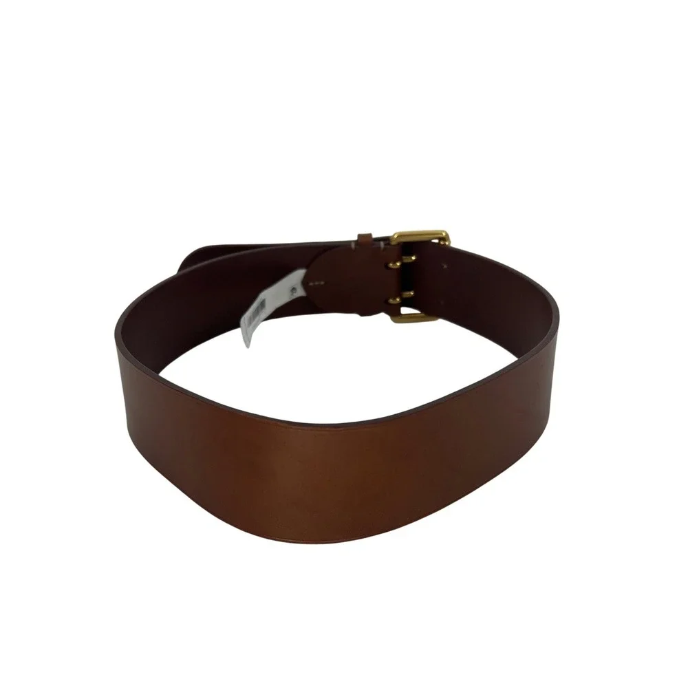 Ralph Lauren Collection Leather Double-Prong Belt Brown Size S